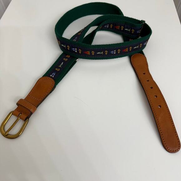 Paul & Shark Made in Italy Men's Nautical Belt Yachting Boats Blue Green 120 - Picture 3 of 6